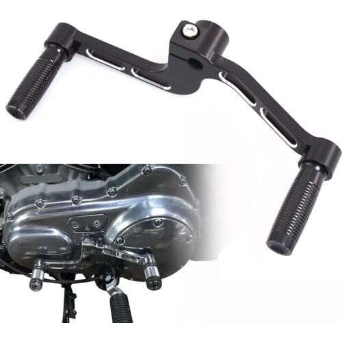 Motorcycle Black Aluminum Hollow Cut Heel Toe Shift Lever Linkage Shifter Pegs For Harley Sportster XL 1200 883 Iron Models