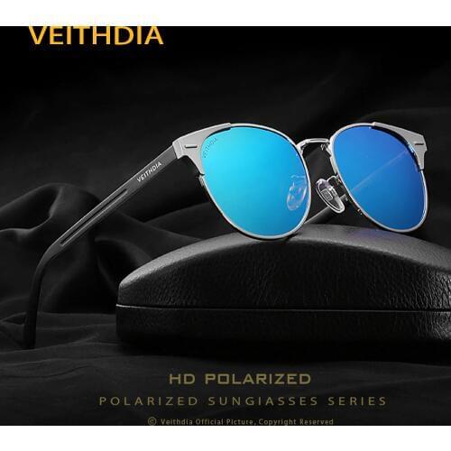 VEITHDIA 2019 New Unisex Retro Aluminum Brand cat eye Sunglasses Polarized Lens Vintage Accessories Sun Glasses For Men Women
