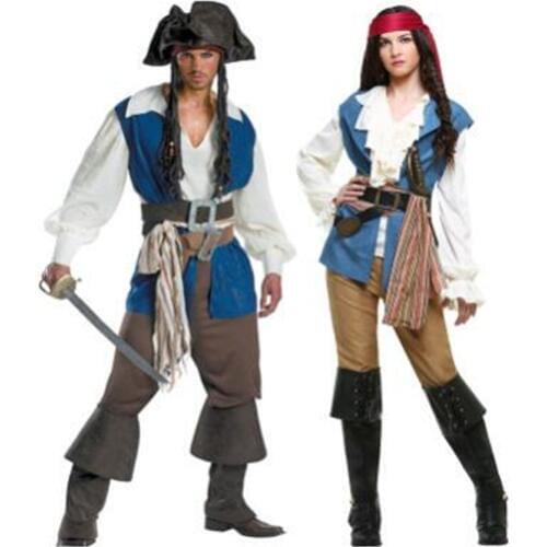 New Arrival Cosplay Couples Family Pack Pirate costume Christmas Costumes Leather Belt+Waistband+Costume Plus Size M-XL