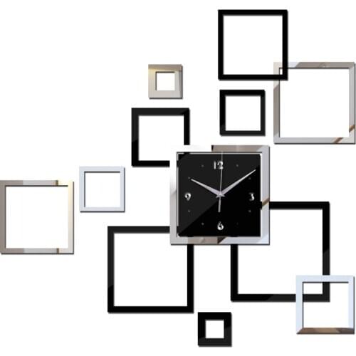 New wall clock DIY clocks horloge reloj de pared watch Modern acrylic mirror Sticker Living Room Quartz Needle