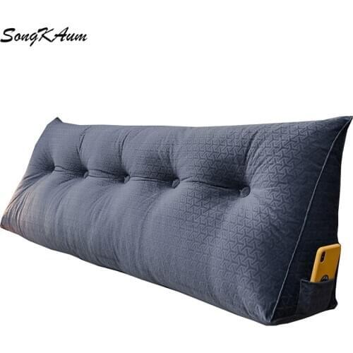 SongKAum New Style Simplicity Long Bedside pillows with filling Washable pillow Single double home cushion Tatami For Sleeping