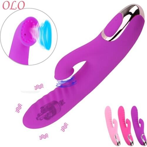 OLO Nipple Sucker Dildo AV Vibrator Clitoris G Spot Stimulation Sex Toys For Woman Vagina Sucking Oral Sex Female Masturbation
