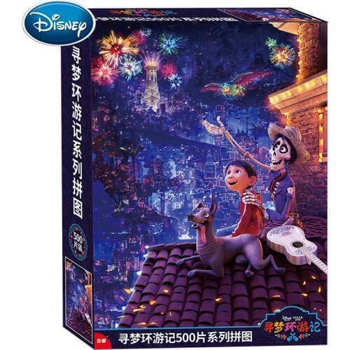 Disney 500 Piece Puzzle Child Adult Toy Frozen Romance Toy Mickey Spiderman Flat Paper Puzzle
