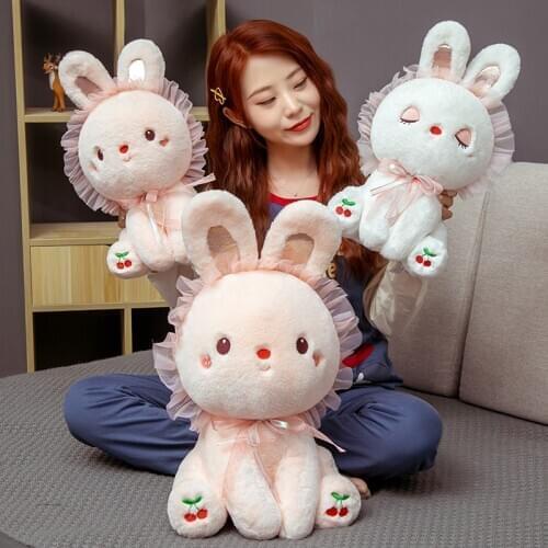 1pc 30-70CM Lovely Sitting & Lying Rabbit Plush Toys Cartoon Animal Stuffed Dolls Pillow Cushion for Girls Birthday Xmas Gifts