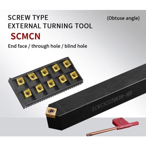 SCMCN SCMCN1010H06/2020K09/2525M12-100 CNC Turning Arbor Lathe Cutter Bar Steel Toolholders External Boring Tool for CCMT insert