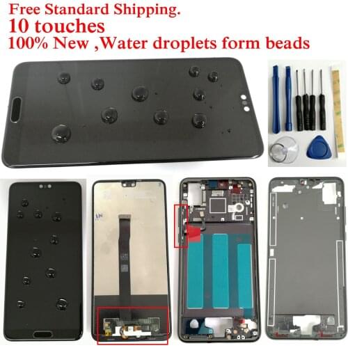 Shyueda 100% Orig New +Fingerprint For Huawei P20 EML-L09 EML-L29 AL00 TL00 L09C L29C 5.8" LCD Display Touch Screen Digitizer