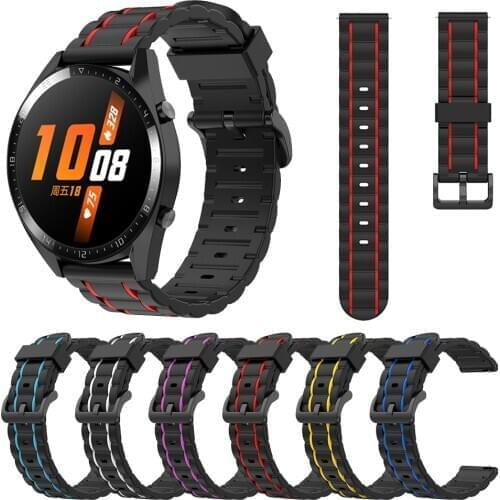 Band For HUAWEI WATCH GT2 GT 2 46mm 42mm Silicone Bracelet Watchband Wrist Strap for HONOR Magic Watch 2 46mm 42mm Wristband