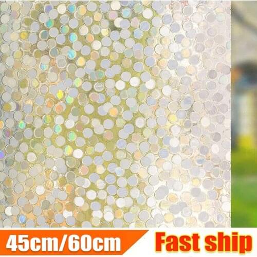 45/60cmx2m Static Cling Window Film 3D Flower Frosted Privacy Glue-free Glass Film Decorative Decal Sticker Home Bathroom Decor