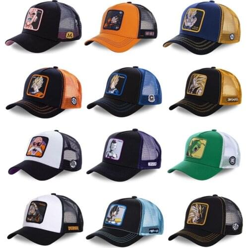 High Version Anime Son Goku Kakarotto net cap Sunscreen breathable windproof four seasons embroidery cartoon baseball cap