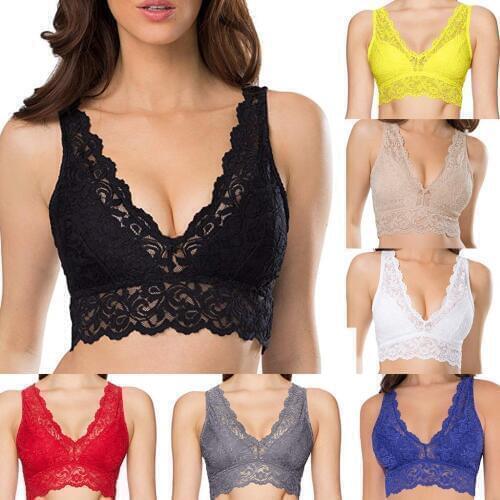 Women Sexy Bra 2020 Hot Sell lingerie Bralette Fashion New Sexy Women Bra Lace Bralette Wireless Underwear Lingerie *S