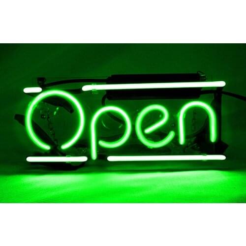 14“ Open New Style Acrylic Custom Neon Light Lamp Sign Beer C Handmade Real Glass Decorate Home Wall Room Windows Tube Artwork