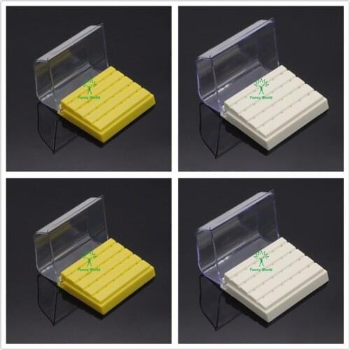 2 NEW Dental Plastic FG RA Burs Holder Block Case 24 Holes Slots