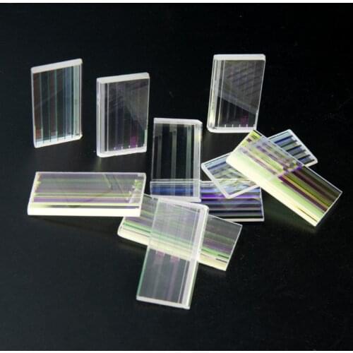 20pcs Rectangular Prism Rainbow Stained Glass Defective Optical Half Piece Prisma Homemade Art Deco DIY Design Pretty Lentes
