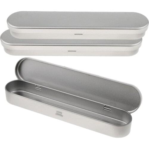 3pcs Rectangular Empty Hinged Tins Box Containers Storage Home Organizer