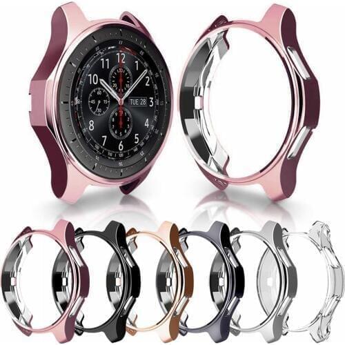 3 Pack Soft TPU Plating Case for Samsung Galaxy Watch 42mm 46mm/Gear S3 Protective Flexible Frame Cover Lightweight Bumper Shell