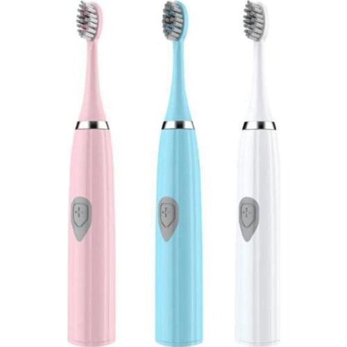 30set/lot Ultrasonic Dry Battery Electric Toothbrush Intelligent Couples Soft Bristle Automatic Electric Toothbrush HA1979