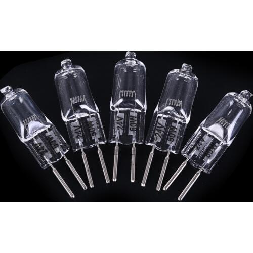 5pcs 24V 35W/ 50W 2900K Machine Work Lights Beads G5.3 Halogen Bulb Dedicated Lathe Tool Machine Work Lamp Warm White Clear Bulb