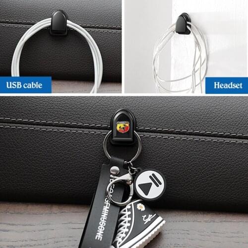 Car creative mini hook interior hook headphone cord key storage Poly Bag hook for Fiat Abarth Stilo Palio Bravo Auto Accessories
