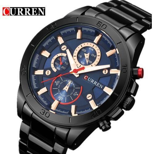 Top Brand CURREN Casual Mens Watch Analog Sport Wristwatch Quartz Clock Male Hot Fashion Full Stainless Steel Watches erkek saat