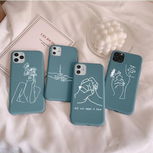 Art Line Case For Samsung Galaxy A50 A70 A51 A71 A41 A40 A31 A30 A21S A20e A10 S20 FE S10 S9 S8 Plus S10e Note 10 20 Ultra 8 9