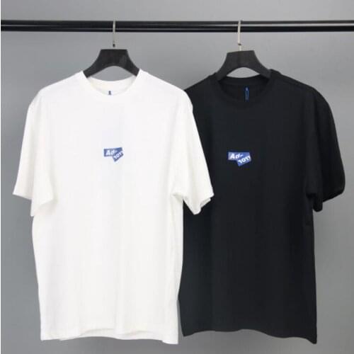 ADER ERROR Diagonal T-shirt Men Women Solid Adererror Logo Printed Tee Tag Blue Mark Label Ader Tops