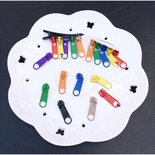 DoreenBeads Creative Stud Earrings For Women Accessories Yellow Red Colorful Zipper Style Earrings Jewelry 27mm x 7mm, 1 Pair