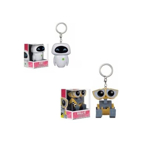 Funko Pixar film Wall-E robot EVE keychain children toy pvc action Figure Collection Model Toys for children with retail box