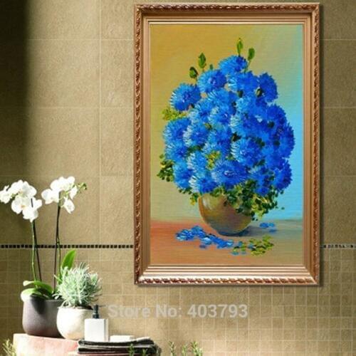 Europe Style Unframed Modern Abstract Oil Painting On Canvas Hand Painted Flower Decorative Pictures Wall Art Home Decor