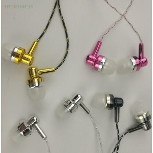 Good qty cheap 3.5mm In-ear Stereo Phone Headsets Earphones Headphones with Mic wholesale for iPhone Samsung 100pcs/lot