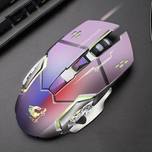 Gaming Sound/Silent Mouse For PC Laptop Colorful Lights Universal Wired Gaming Mouse 4000 DPI LED Optical USB Computer Mouse