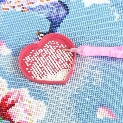Tools Plastic Heart Tray DIY Diamond Cross Stitch Tools Diamond Embroidery Accessories Large Capacity Diamond Painting Wholesale
