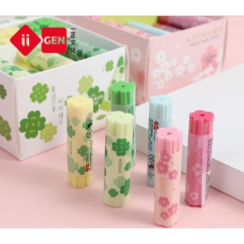 1pcs Kawaii Rubber Sassafras Stationery Students Childrens Toys Teachers Reward Students DIY Christmas Gift Pencil Novelty