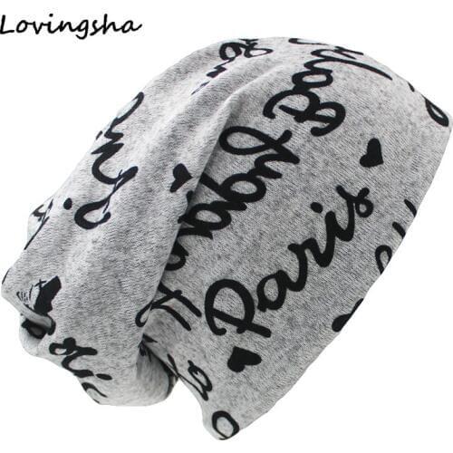 LOVINGSHA Fashion Brand Autumn Winter Hats For Women Hip-hop Letter Design Ladies hat Skullies And Beanies Men Hat Unisex HT027