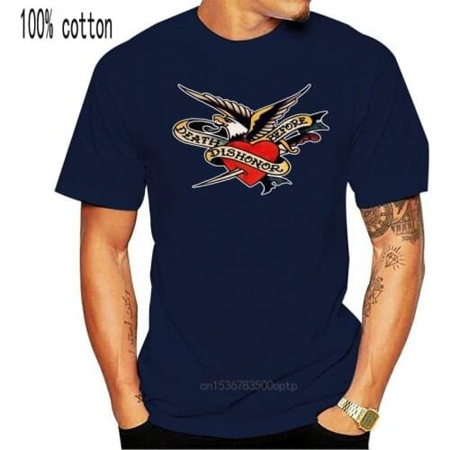 Sailor Jerry Tattoo Death Before Dishonor 4 Men T Shirt