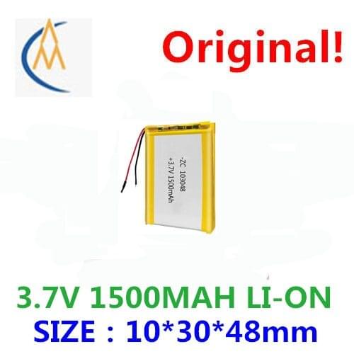 New 3.7V polymer lithium battery 103048 1500mah MP3 speaker navigator mobile power WiFi box circuit board with protection