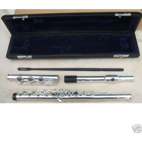 17 opened holes flute c key silver plated