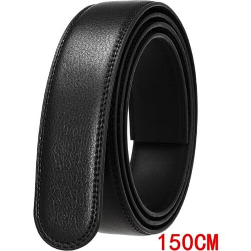 LannyQveen longer belt strap 150CM men automatic buckle belts without buckles leather belt wholesale free shipping