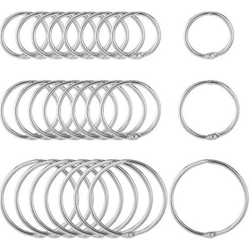 Loose-leaf Metal Book Rings High Quality Ring Binder Notebook Open Binding Hoops For Scrapbook Album Hinged Rings Office Supply