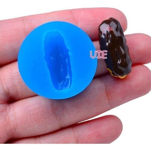 GYL230U 24.4mm x 10.6mm Chocolate Bread Silicone Mold Fondant Cake Decoration Candy Resin Clay Earrings Necklace Craft Soap