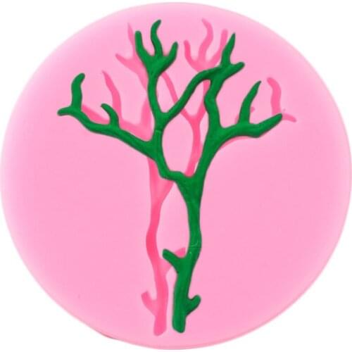 Branch Silicone Mold Halloween Tree Cake Border Fondant Molds Cake Decorating Tools Candy Resin Clay Chocolate Gumpaste Mould