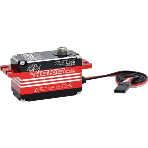 Surpass Hobby Waterproof Coreless Motor S1600M / S1600BL 16KG Metal Large Torque Gear Servo for 1/10 1/8 1/12 RC Car Buggy Boat