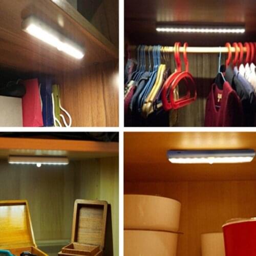 LED Motion Sensor Light Cupboard Wardrobe Bed Lamp LED Under Cabinet Night Light For Closet Stairs Kitchen Easy Installation