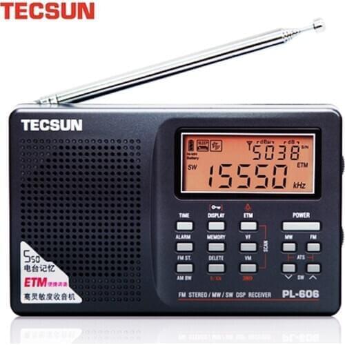 Tecsun PL-606 Digital PLL FM Stereo /LW/SW/MW DSP Receiver Lightweight Rechargeable for Elderly/Student