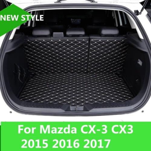 For Mazda CX-3 CX3 2015 2016 2017 car trunk mat Protection Pad leather Waterproof mat Interior Accessories Carpet car styling