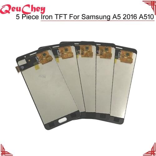 5 Piece / Lot Iron TFT For A5 2016 A510 A510F A510M SM-A510F LCD Display Monitor + Touch Screen Digitizer Sensor Panel Assembly