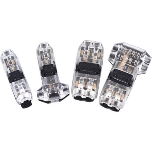 1PCS 1/T Type 2pin Scotch Lock Quick Splice Wire Connectors Of Terminals Crimp Auto Audio 24-18AWG Dropshipping