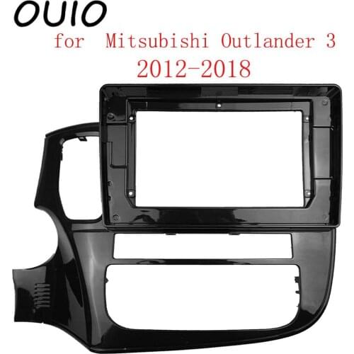 9 inch car dashboard Double Din DVD frame decoration kit dashboard panel suitable for Mitsubishi Outlander 3 2018-2021 frame