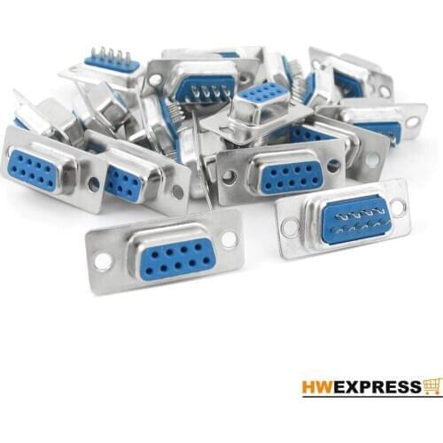 10 PCS Female DB-9 Solder Type Connector 9 Pin Adapter Connection Interface