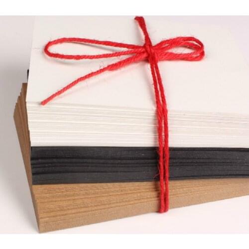 100 Mm * 150 Mm White Black Kraft Paperboard Blank Postcards Word Diy Invitation Card Cards 100pcs/lot