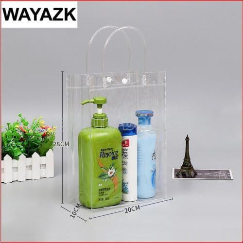100pcs/lot) wholesale waterproof transparent shopping bag
